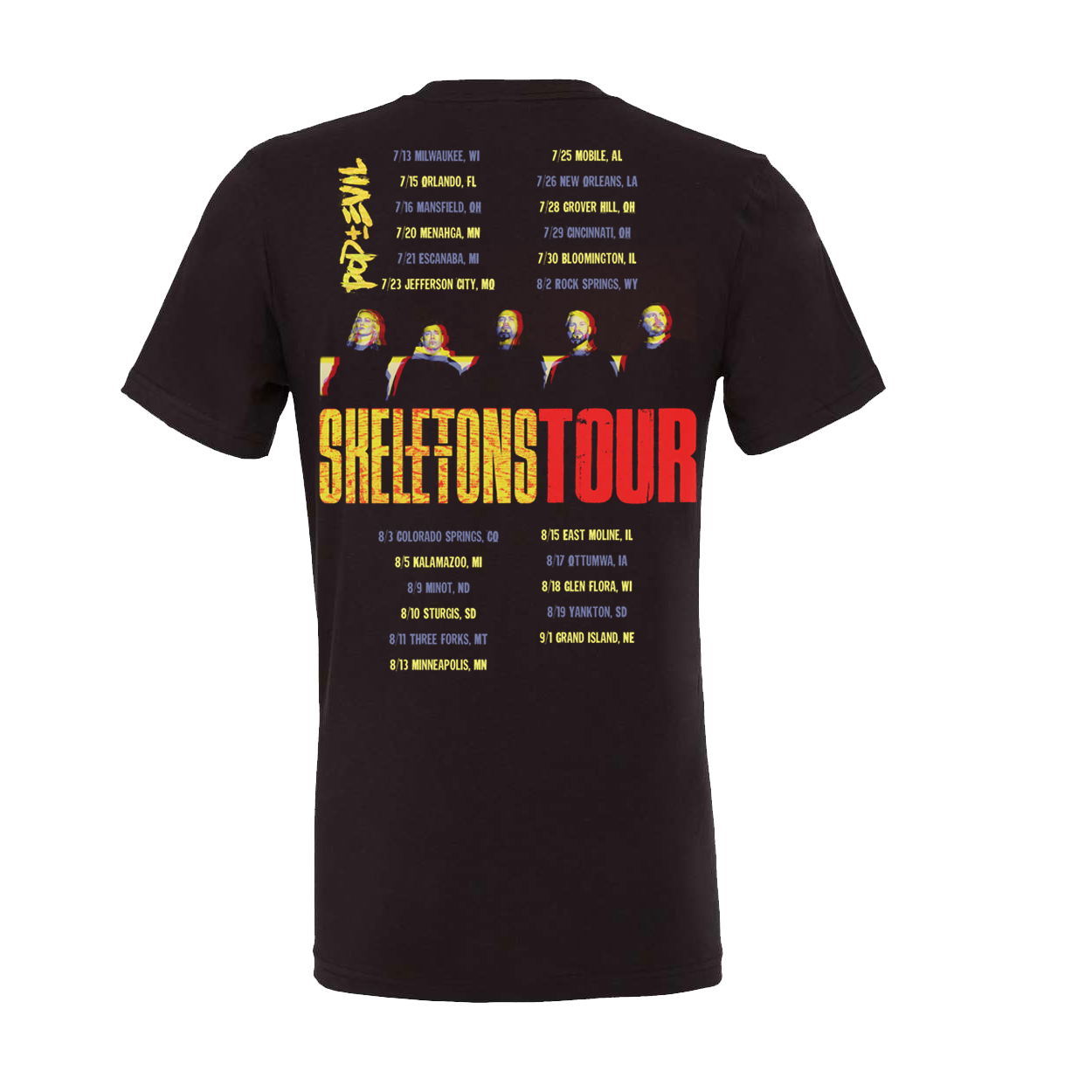 Skeletons Summer 2023 Tour Tee
